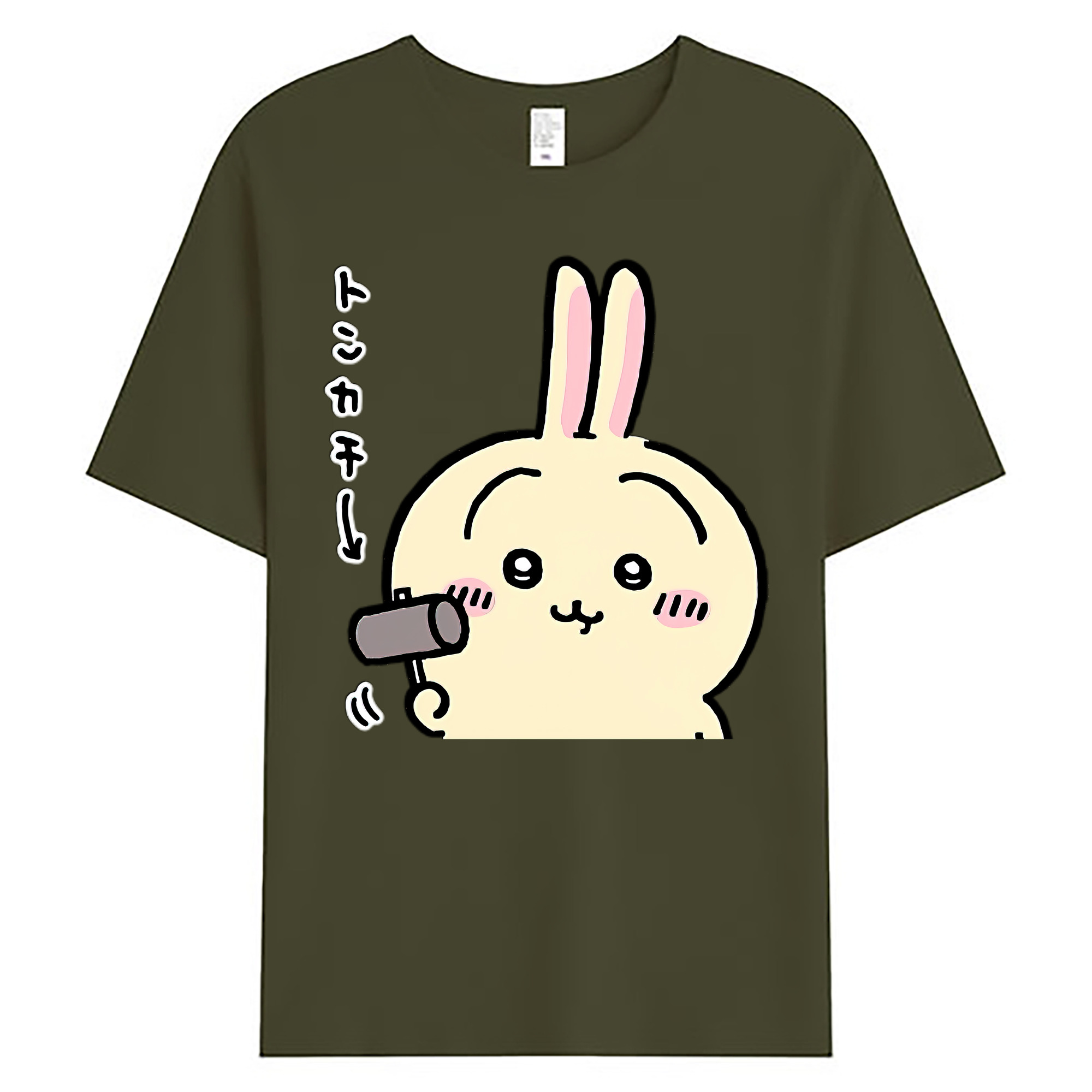 （画像用） ちいかわ うさぎ Chii-kawa usagi 綿100％ メンズ半袖Tシャツ｜肌触りやわらか＆通気性